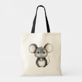 Zwarte Kat Miauw Muis Tote Bag (Achterkant)