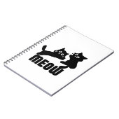 Zwarte kat, miauw notitieboek (Linkerzijde)