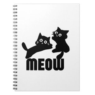 Zwarte kat, miauw notitieboek