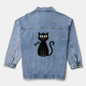 "Zwarte kat miauwt" Denim Jacket (Achterkant)