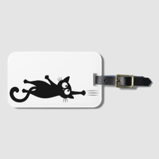 Zwarte Kat Minimalistische Muur Kunst Printbare, S Bagagelabel