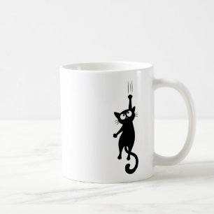 Zwarte Kat Minimalistische Muur Kunst Printbare, S Koffiemok
