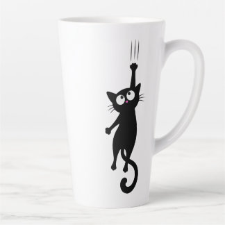 Zwarte Kat Minimalistische Muur Kunst Printbare, S Latte Mok
