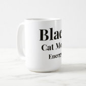 Zwarte Kat Moeder Energie Koffiemok (Voorkant links)