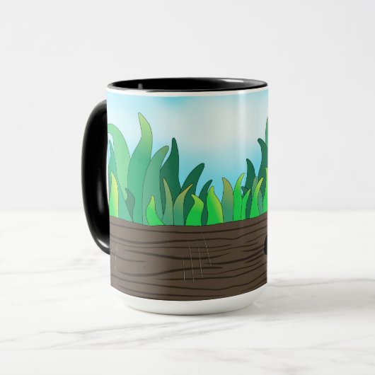 Zwarte kat Mok (Voorkant links)