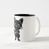 Zwarte kat mok (Voorkant rechts)