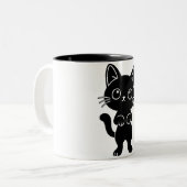 Zwarte kat mok (Voorkant links)