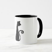 Zwarte kat mok (Voorkant rechts)