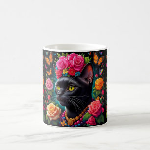 Zwarte kat mok! koffiemok