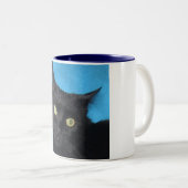 Zwarte kat-Mok Tweekleurige Koffiemok (Voorkant rechts)