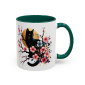 Zwarte Kat Mokkelentafelbloesem Geschenk Mok