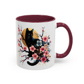Zwarte Kat Mokkelentafelbloesem Geschenk Mok