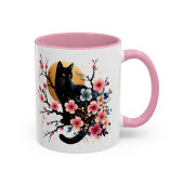 Zwarte Kat Mokkelentafelbloesem Geschenk Mok