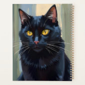 Zwarte Kat | Mooie Kittens Waterverf Planner (Achterkant)