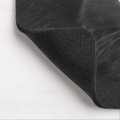 Zwarte kat mousepad muismat (Hoek)