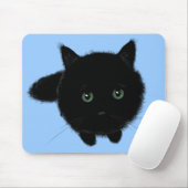 Zwarte Kat Muismat (Met muis)