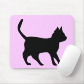 Zwarte kat muismat (Met muis)