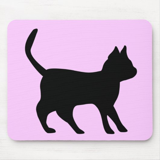 Zwarte kat muismat (Voorkant)