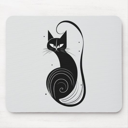 Zwarte kat Muismat (Voorkant)