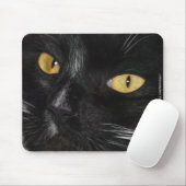 Zwarte kat muismat (Met muis)