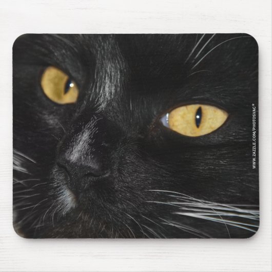 Zwarte kat muismat (Voorkant)