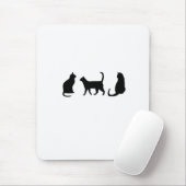 Zwarte kat muismat (Met muis)