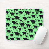 Zwarte kat muismat (Met muis)