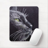 Zwarte kat muismat (Met muis)