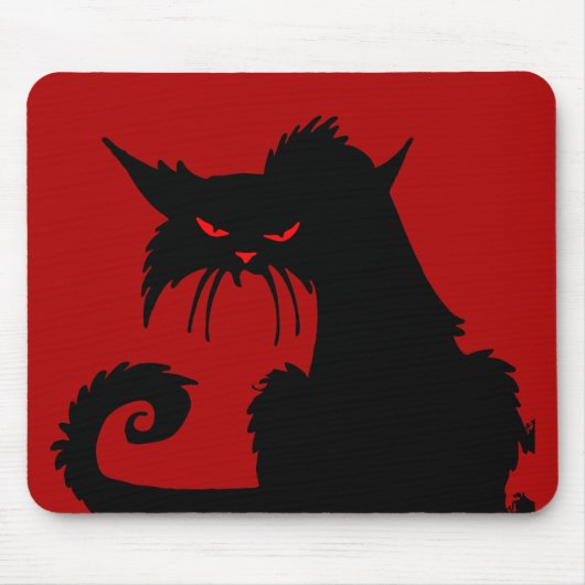 Zwarte kat-Muismat Muismat (Voorkant)