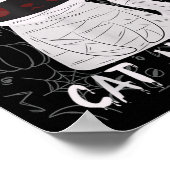 Zwarte Kat Mummie Halloween Poster (Hoek)