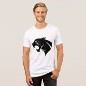 Zwarte kat - Mysterieus en elegant Tri-Blend Shirt (Voorkant volledig)