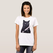 Zwarte Kat Nagelvijl Manicure Grappige Brutaal Ill T-shirt (Voorkant volledig)
