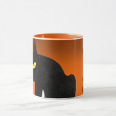 ZWARTE KAT NINJA Oranje Halloween Mok (Midden)