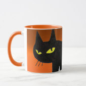 ZWARTE KAT NINJA Oranje Halloween Mok (Links)