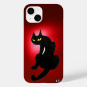 ZWARTE KAT NINJA Rode robijn Case-Mate iPhone Case (Achterkant)