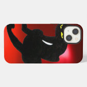 ZWARTE KAT NINJA Rood Ruby iPhone Hoesje (Achterkant horizontaal)