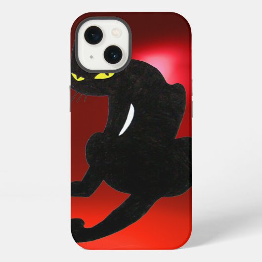 ZWARTE KAT NINJA Rood Ruby iPhone Hoesje (Achterkant)