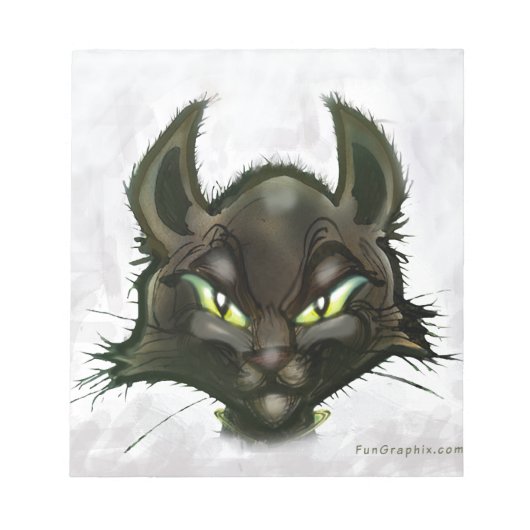 Zwarte kat notitieblok (Voorkant)
