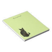 Zwarte kat notitieblok (Schuin)