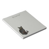 Zwarte kat notitieblok (Schuin)