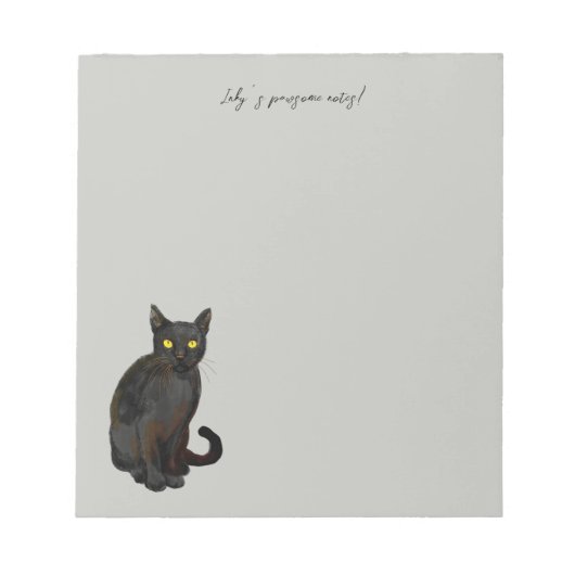 Zwarte kat notitieblok (Voorkant)