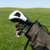 zwarte kat ogen links golfheadcover (Insitu)