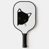 Zwarte kat ogen links pickleball paddle (Voorkant)