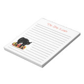 Zwarte Kat om Notitieblok aan te bieden (Linkerzijde)