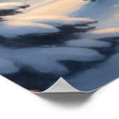 Zwarte Kat Onder Volle Maan Poster (Hoek)