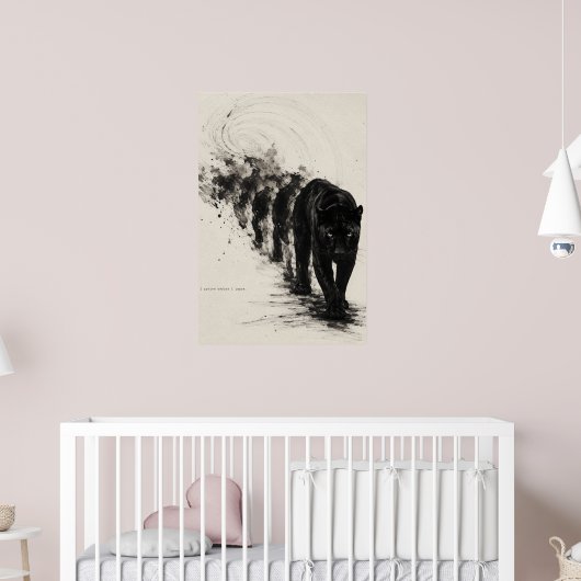 Zwarte Kat Ontwerp Shadow Walker Poster (Kinderkamer 2)