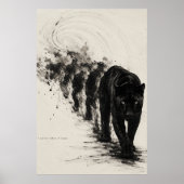 Zwarte Kat Ontwerp Shadow Walker Poster (Voorkant)