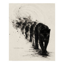 Zwarte Kat Ontwerp Shadow Walker