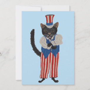 Zwarte Kat Oom Sam Kaart
