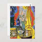 Zwarte kat op bank briefkaart (Voorkant / Achterkant)